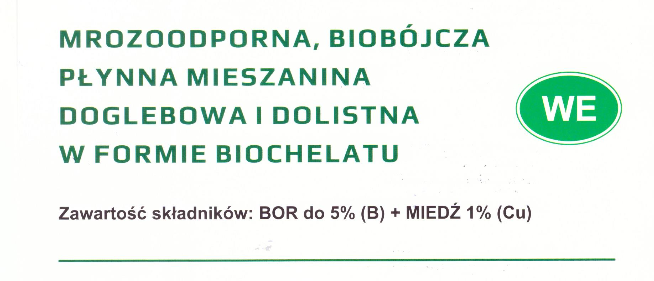 ingreen bor-miedź biobójczy mrozoodporny mrozoodporna biobójcza dolistna doglebowa biochelat bio eko eko-nawozy ekologiczne nawozy preparaty bor miedź rolnictwo sadownictwo